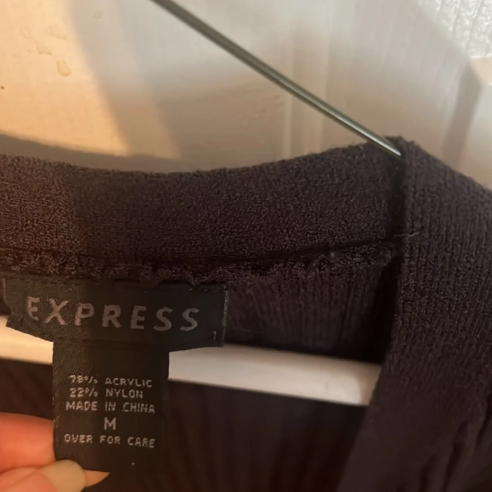 Nice Express Sleeveless Turtleneck and Cardigan Combo Deep Purple Size Medium - Picture 4 of 4